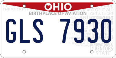 OH license plate GLS7930