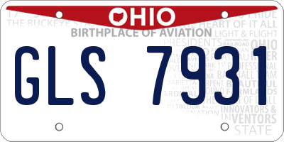 OH license plate GLS7931