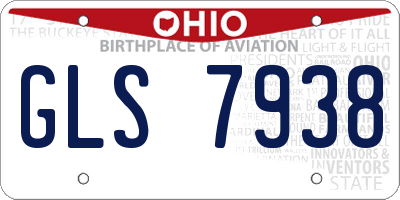 OH license plate GLS7938