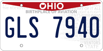 OH license plate GLS7940