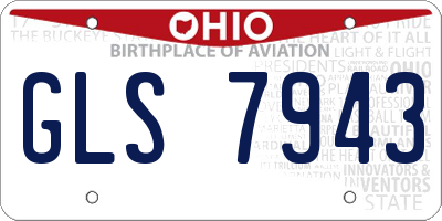 OH license plate GLS7943