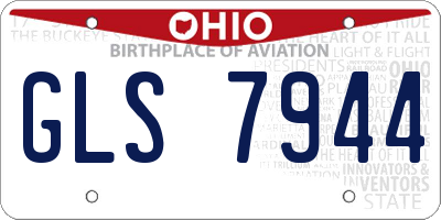 OH license plate GLS7944