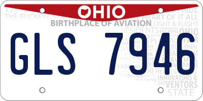 OH license plate GLS7946