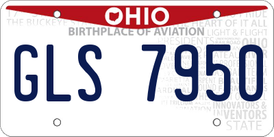 OH license plate GLS7950