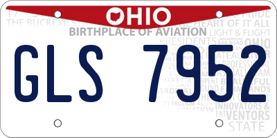 OH license plate GLS7952