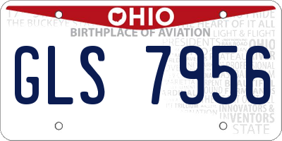 OH license plate GLS7956