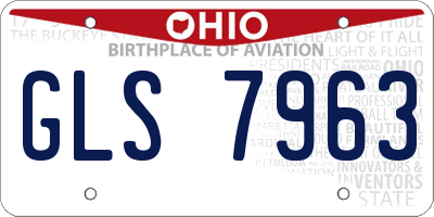 OH license plate GLS7963