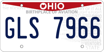 OH license plate GLS7966