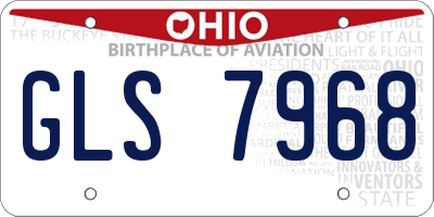 OH license plate GLS7968