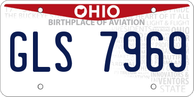 OH license plate GLS7969