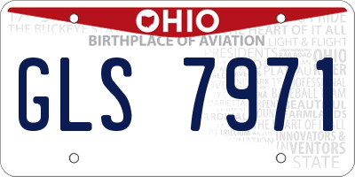 OH license plate GLS7971