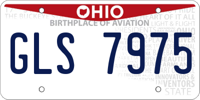 OH license plate GLS7975