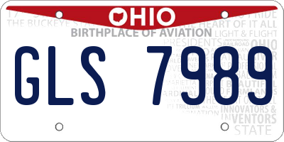 OH license plate GLS7989