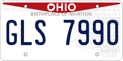 OH license plate GLS7990