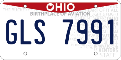 OH license plate GLS7991