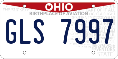 OH license plate GLS7997