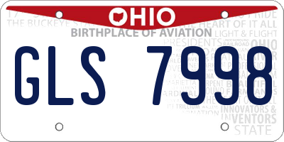 OH license plate GLS7998