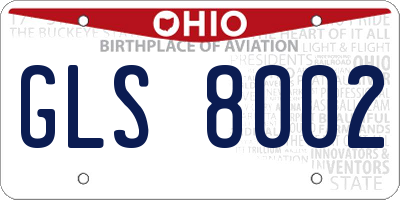 OH license plate GLS8002