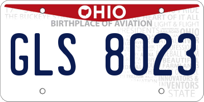 OH license plate GLS8023