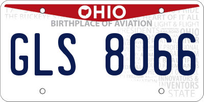OH license plate GLS8066