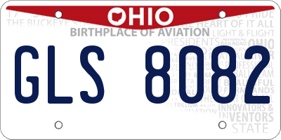 OH license plate GLS8082