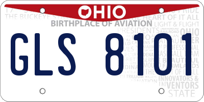 OH license plate GLS8101