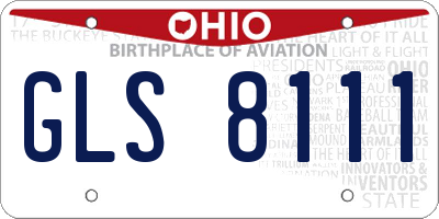 OH license plate GLS8111
