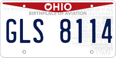 OH license plate GLS8114
