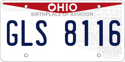OH license plate GLS8116