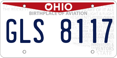 OH license plate GLS8117