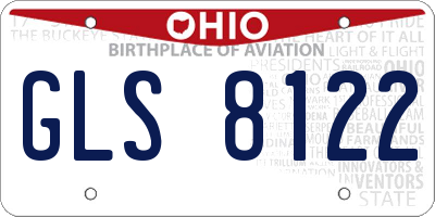 OH license plate GLS8122