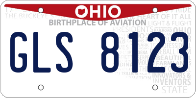 OH license plate GLS8123