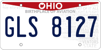 OH license plate GLS8127
