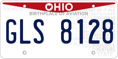 OH license plate GLS8128