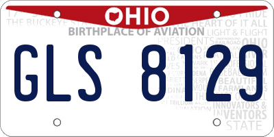 OH license plate GLS8129