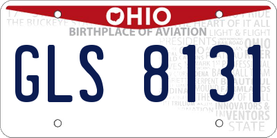 OH license plate GLS8131