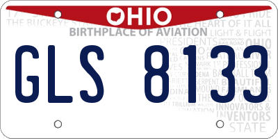OH license plate GLS8133