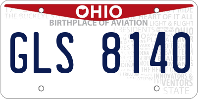 OH license plate GLS8140