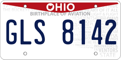 OH license plate GLS8142