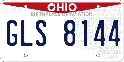 OH license plate GLS8144