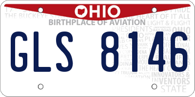 OH license plate GLS8146