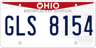 OH license plate GLS8154