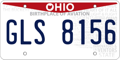 OH license plate GLS8156