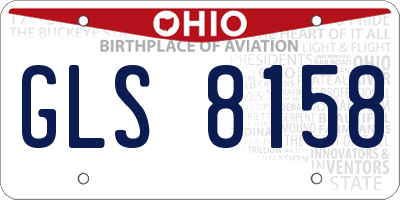 OH license plate GLS8158