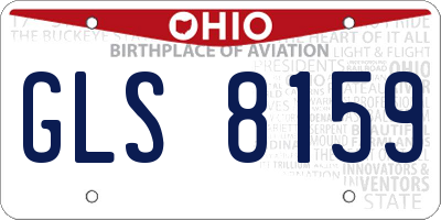 OH license plate GLS8159