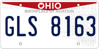 OH license plate GLS8163
