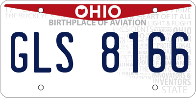 OH license plate GLS8166