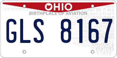 OH license plate GLS8167