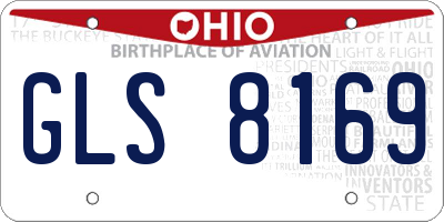 OH license plate GLS8169