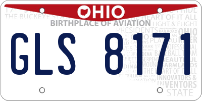 OH license plate GLS8171